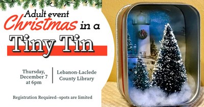 Adult Event: Christmas in a Tiny Tin